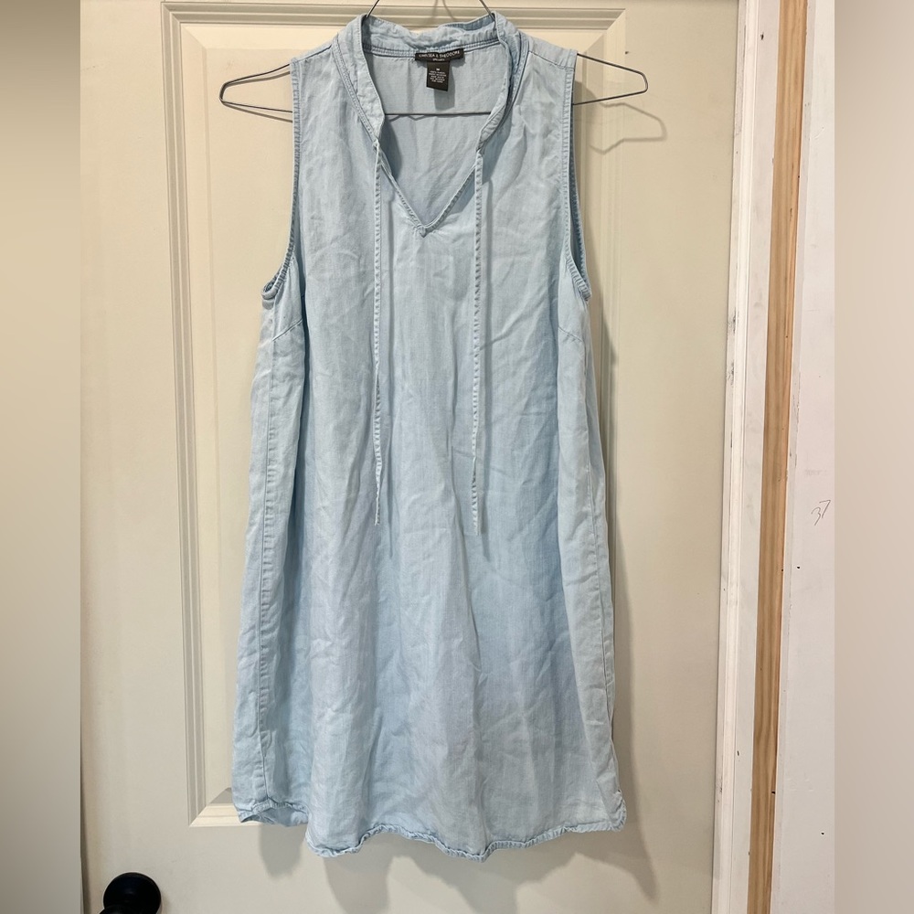 Chelsea & Theodore Sleeveless Chambray Dress
